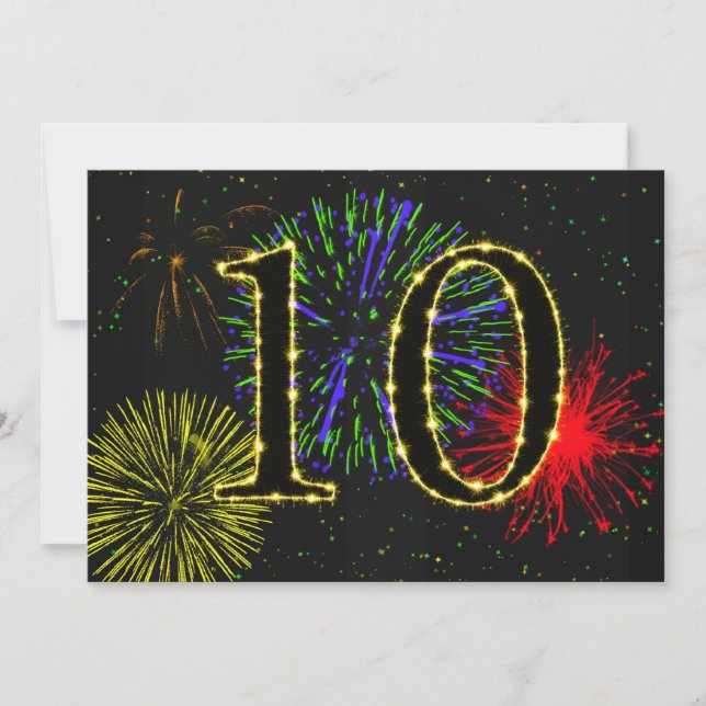 Invitación 10.ª fiesta de cumpleaños (Anverso)