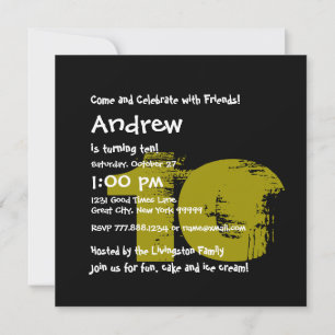 Invitación 10.ª fiesta de cumpleaños Grunge Z02B de 10 años