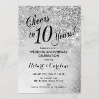 10.º aniversario de plata Boda