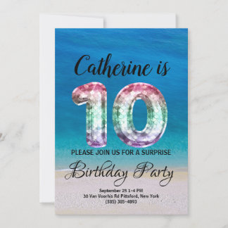 Invitación 10.º cumpleaños