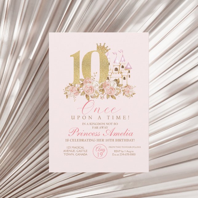Invitación 10.º cumpleaños de la princesa (Subido por el creador)