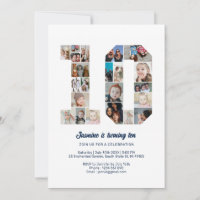 10.º cumpleaños número 10 Collage de fotos Persona