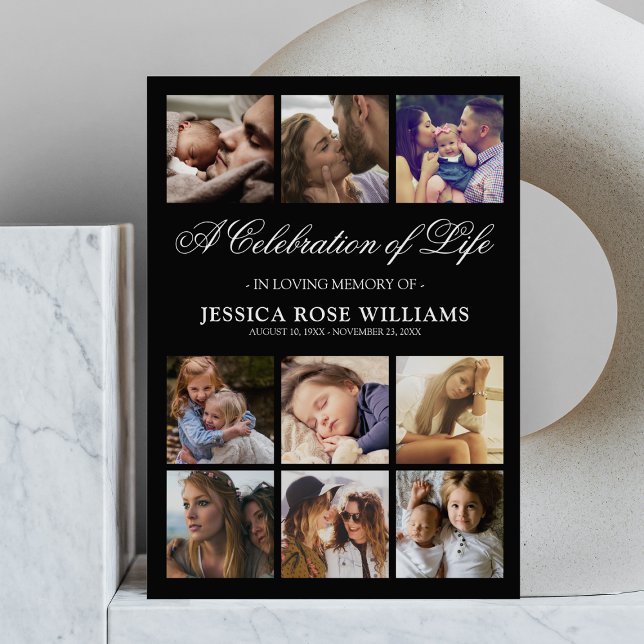 Invitación 10 Foto Celebración del funeral de la vida (Subido por el creador)