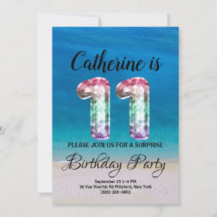 Invitación 11.º cumpleaños
