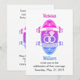 Invitación 11 años tradicional Acero 11º aniversario de bodas