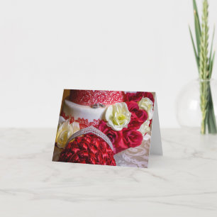Invitación 1242-Pastel de Boda, Ramo y Anillos