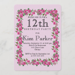 Invitación 12.º cumpleaños