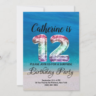 Invitación 12.º cumpleaños