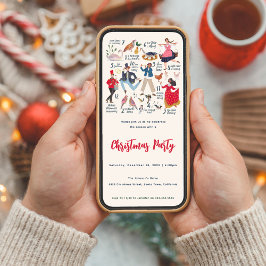 Invitación 12 días de Navidades Fiesta tradicional