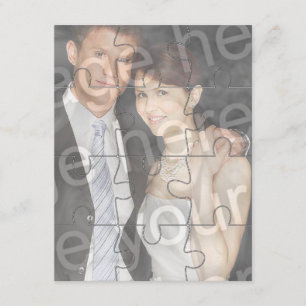 Invitación 12pc Personalizado foto "Mock" Puzzle Invite verti