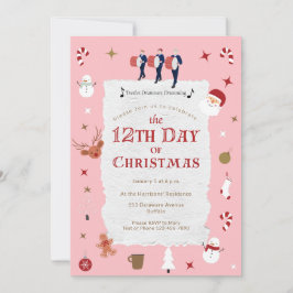 Invitación 12th Day of Christmas Vintage Twelfth Night Party