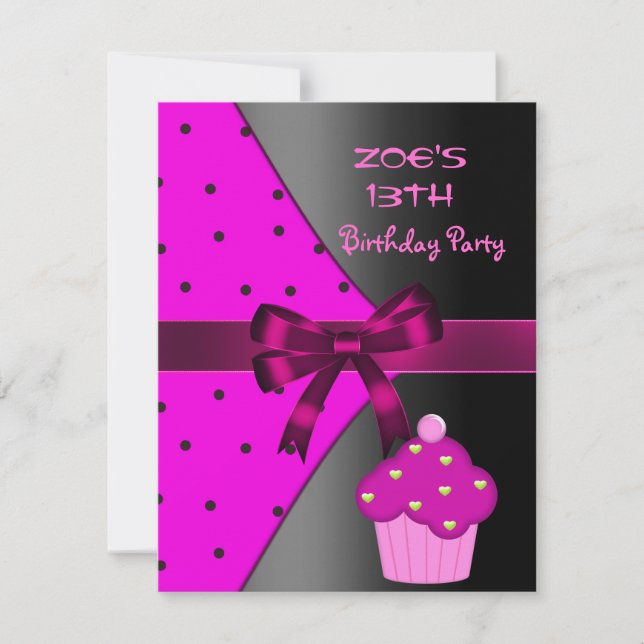 Invitación 13.ª fiesta de cumpleaños (Anverso)