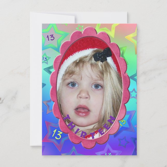 Invitación 13.ª fiesta de cumpleaños (Anverso)