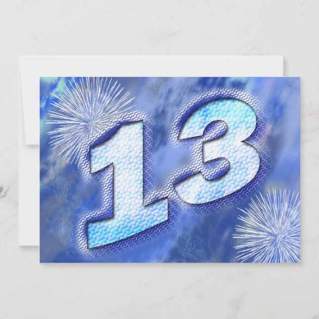 Invitación 13.ª fiesta de cumpleaños (Anverso)