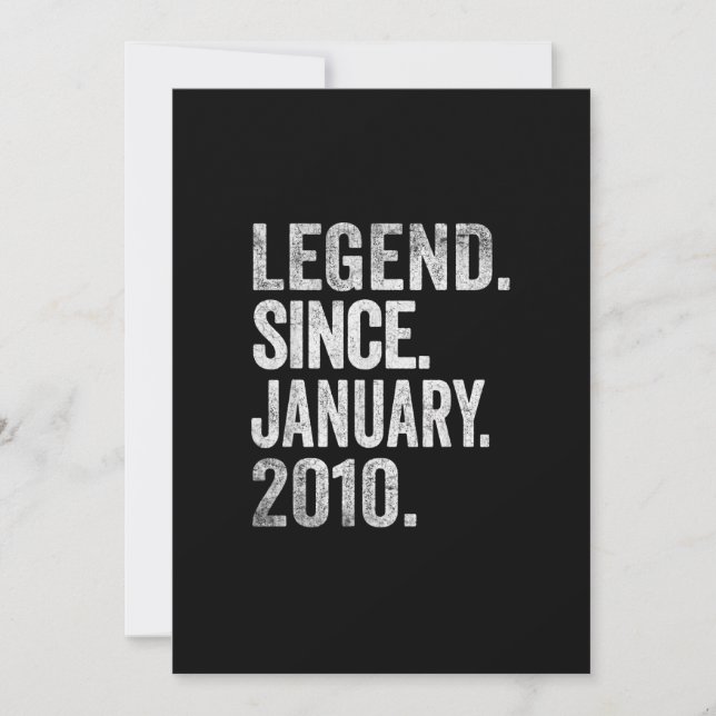 Invitación 13.ª leyenda de 13 años desde enero (Anverso)