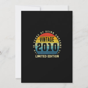 Invitación 13 Años de Edad Hecho En 2010 Edición Limitada 13º