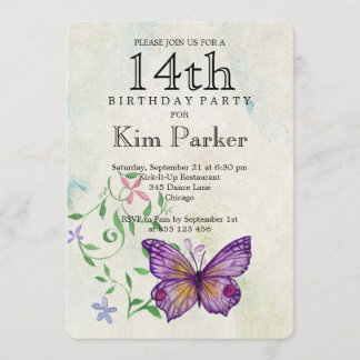 Invitación 14 cumpleaños