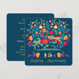 Invitación 15º Aniversario de Boda Arte Popular