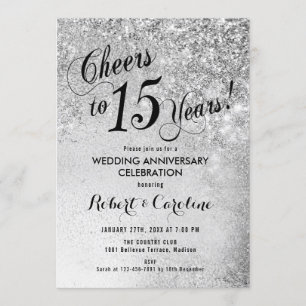Invitación 15º Aniversario de Boda Plata