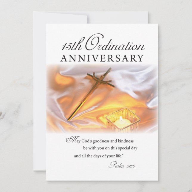 Invitación 15º Aniversario de la Ordenación, Cross (Anverso)