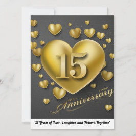 Invitación 15.º Aniversario Boda