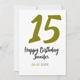 Invitación 15 años quiencenera añadir fecha año dorado