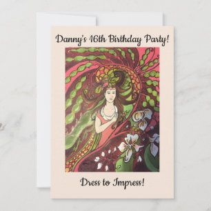 Invitación 16.ª fiesta de cumpleaños - Chica de Guay
