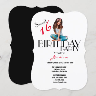 Invitación 16.ª silueta adolescente Chica de la fiesta de cum