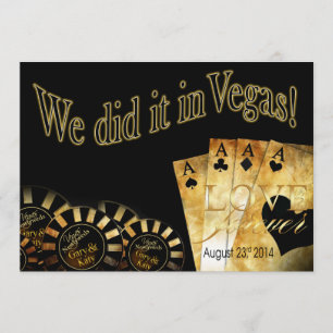 Invitación 16:30 Boda de lujo de Gary y Katy en Las Vegas