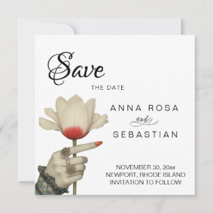 Invitación *~* 16 Foto AR6   Elegante Vintage Guarde la fecha