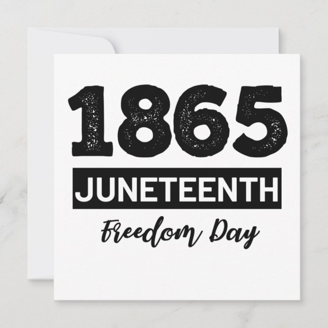 Invitación 1865, 18 de junio, Día de la Libertad de los Afroa (Anverso)