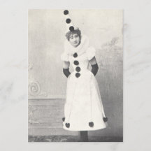 1898 Mujer en traje de payaso, fotografía antigua