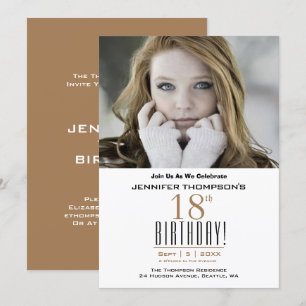 Invitación 18.º cumpleaños - Fiesta de fotos