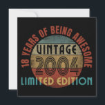 Invitación 18 años de ser increíble edición limitada vintage<br><div class="desc">18 años de ser increíble edición limitada vintage 2004</div>