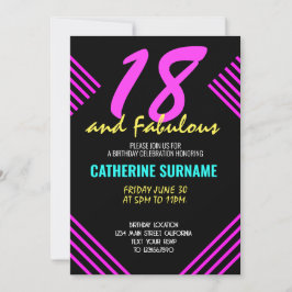 Invitación 18 cumpleaños fabuloso