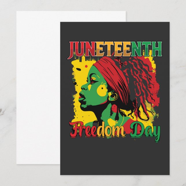 Invitación 18 de junio Día de la Libertad Negra 1865 Loc (Anverso / Reverso)