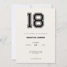 Invitación 18th Birthday Invitation - Minimal Sport Style