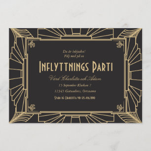 Invitación 1920-teman inflyttningsfest inbjudan