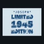 Invitación 1945 o Cualquier año Cumpleaños Edición Limitada 7<br><div class="desc">1945 o Cualquier año Birthday Limited Edition 70th V3Z. ¿Buscando un regalo de cumpleaños único? Aquí hay un regalo de cumpleaños divertido para el personalizado. Y! el texto es personalizable, así que puedes cambiar o agregar un nombre, agregar un sentimiento, o cambiar un año. Todo depende de ti, así que...</div>