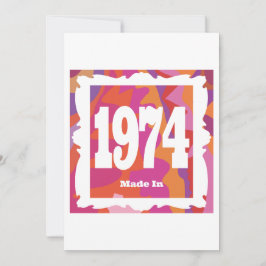 Invitación 1974 - Hecho En 1974
