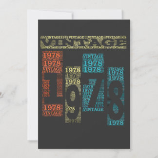 Invitación 1978 Retro Vintage 41th Birthday Gift T Shirt