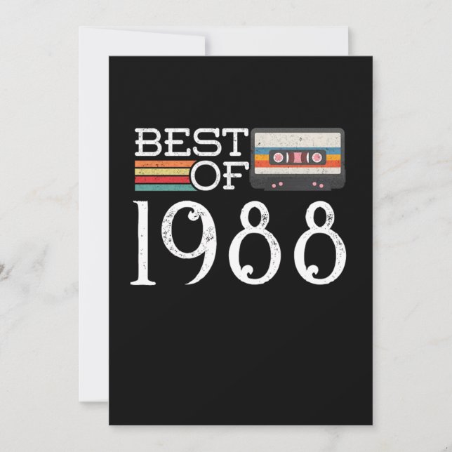 Invitación 1988 Vintage 22 nd Birthday Anniversary Gift (Anverso)