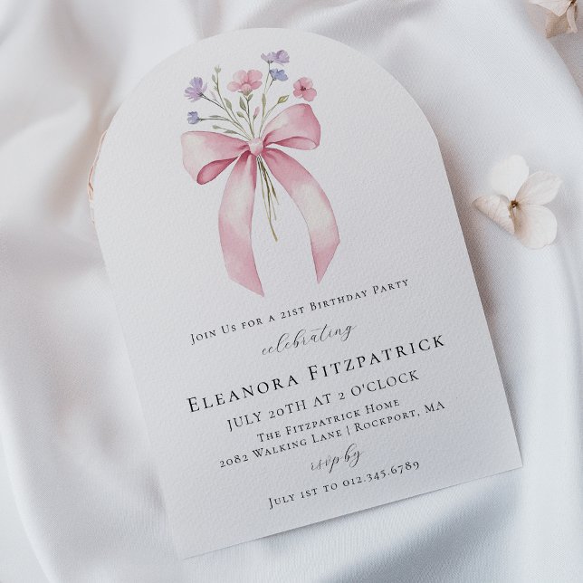 Invitación 19.ª fiesta de cumpleaños Arco de Flor Silvestre (Subido por el creador)