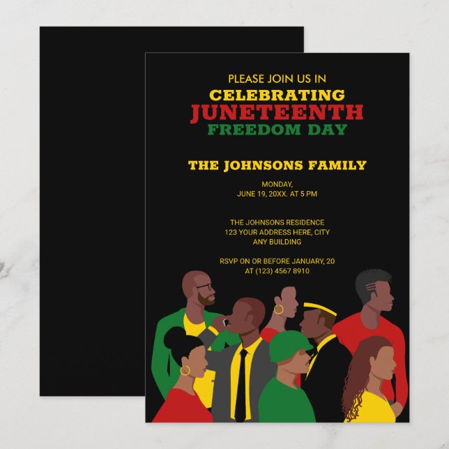 Invitación 19 de junio | Día Africano de la Libertad en Améri (Anverso / Reverso)