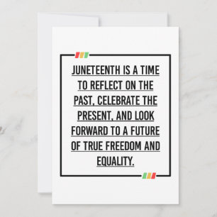 Invitación 19 de junio, Libertad para los afroamericanos.
