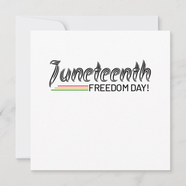 Invitación 19 de junio, Libertad para los afroamericanos. (Anverso)