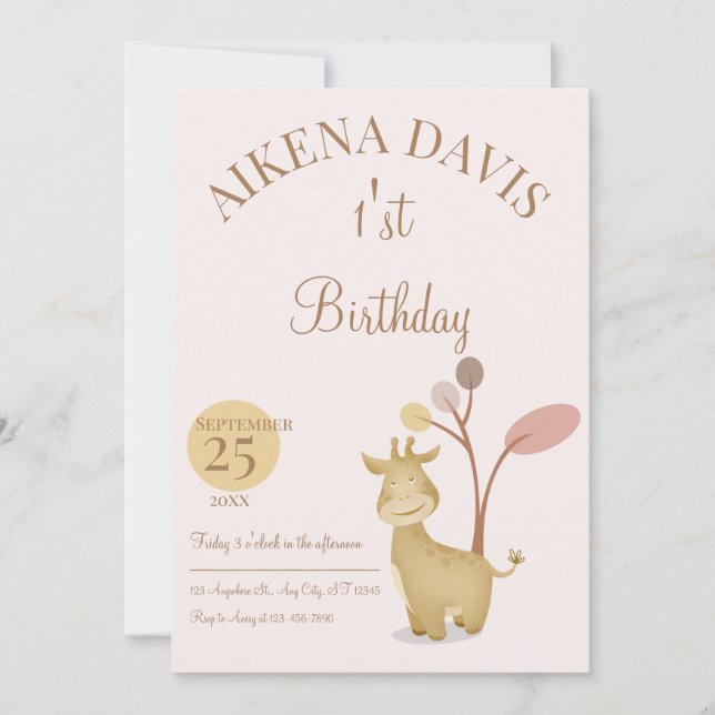 Invitación 1.ª amistad de cumpleaños (Anverso)