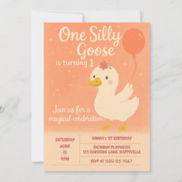 Invitación 1.ª Celebración del Cumpleaños - Un Chica bobo