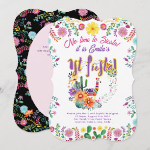 Invitación 1.ª Fiesta Cumpleaños para un Chica Folkart Floral