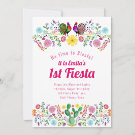Invitación 1.ª Fiesta Cumpleaños para una Chica Folkart Sinor